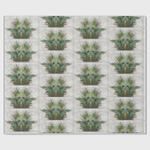 Angry Peacock Abstrakte Kunst Geschenkpapier (Flach)