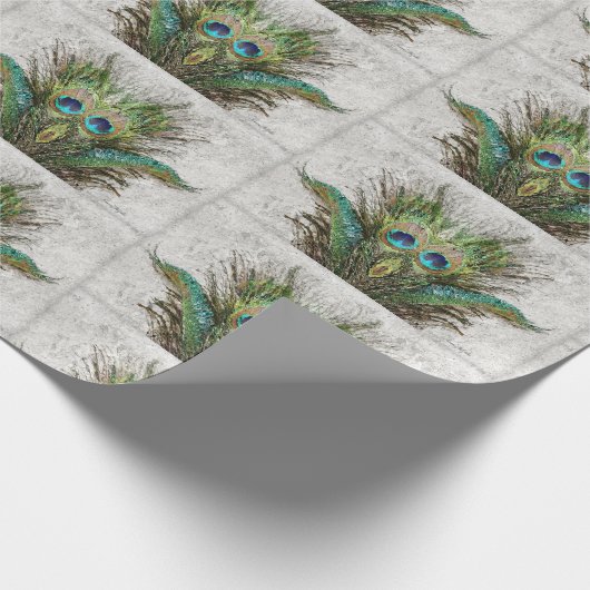 Angry Peacock Abstrakte Kunst Geschenkpapier (Ecke)