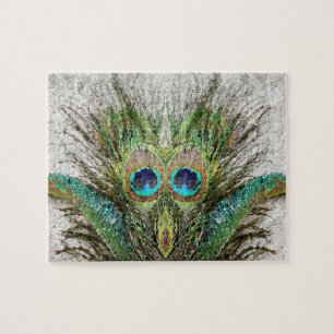 Angry Peacock Abstrakte Kunst Puzzle
