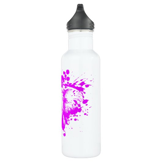 Angry Pink Elephant Edelstahlflasche (Rechts)
