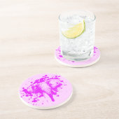 Angry Pink Elephant Sandstein Untersetzer (Seite)