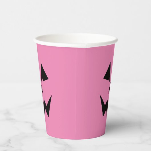 Angry Pink Jack O'Lantern Pappbecher (Rechts)