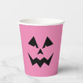Angry Pink Jack O'Lantern Pappbecher (Vorderseite)