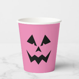 Angry Pink Jack O'Lantern Pappbecher