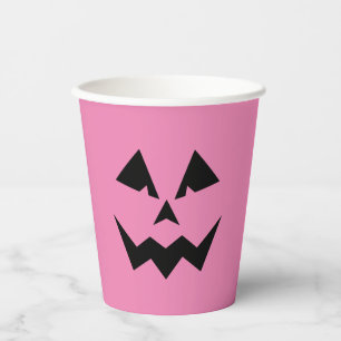 Angry Pink Jack O'Lantern Pappbecher