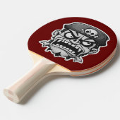 Angry Pirate Cartoon Face Competitive Red Tischtennis Schläger (Vorderseite)