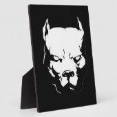 Angry Pitbull Dog Fotoplatte (Seite)