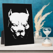 Angry Pitbull Dog Fotoplatte (Seite)