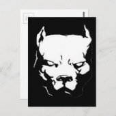 Angry Pitbull Dog Postkarte (Vorne/Hinten)