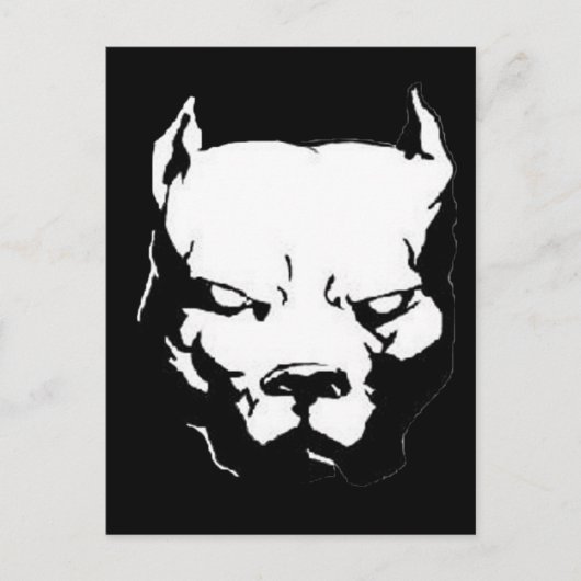 Angry Pitbull Dog Postkarte (Vorderseite)