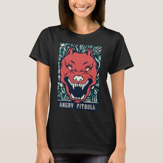 Angry Pitbull T-Shirt (Vorderseite)