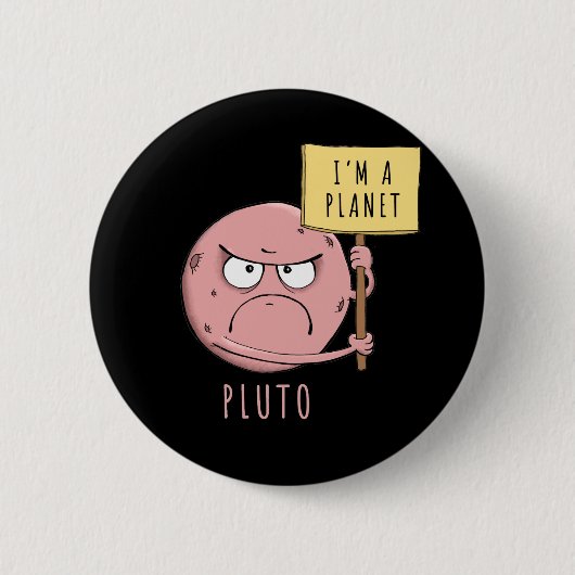 Angry Pluto Button (Vorderseite)