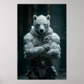 Angry Polar Bear Humanoid Poster (Vorne)