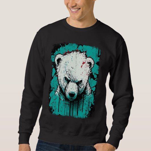 Angry Polar Bear Sweatshirt (Vorderseite)