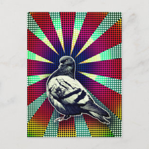 Angry Postcard Pigeon Postkarte