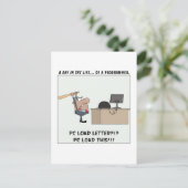 Angry Programmer trifft den Computer Postkarte (Stehend Vorderseite)