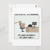 Angry Programmer trifft den Computer Postkarte (Vorne/Hinten)