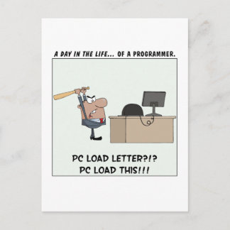 Angry Programmer trifft den Computer Postkarte