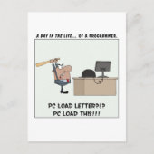 Angry Programmer trifft den Computer Postkarte (Vorderseite)