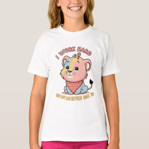 Angry Puff Lion - Niedlicher Cartoon Lion Cub T - T-Shirt