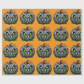 Angry Pumpkin Geschenkpapier (Flach)