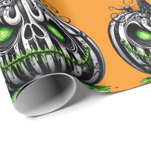 Angry Pumpkin Geschenkpapier (Rolleneckpunkt)