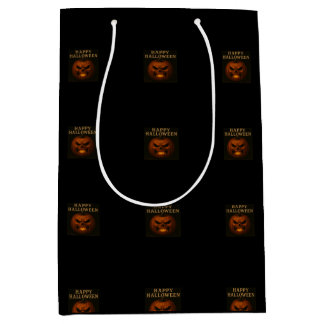 Angry Pumpkin Halloween Mittelgeschenktasche Mittlere Geschenktüte