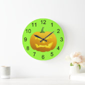 Angry Pumpkin Halloween Wall Clock Große Wanduhr (Zuhause)