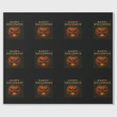 Angry Pumpkin Halloween Wrapping Paper Geschenkpapier (Flach)