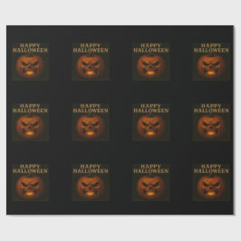 Angry Pumpkin Halloween Wrapping Paper Geschenkpapier
