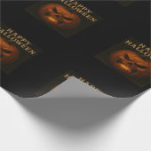 Angry Pumpkin Halloween Wrapping Paper Geschenkpapier (Ecke)
