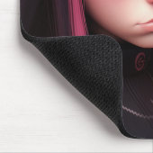 Angry Punk Rocker Girl Mousepad (Ecke)