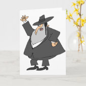 Angry Rabbi Grußkarten Karte (Gelbe Blume)