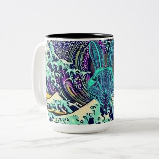 Angry Rabbit Tasse (Vorderseite Links)
