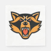 Angry Raccoon Face Napkins Serviette (Vorderseite)