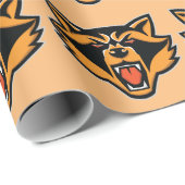 Angry Raccoon Face Wrapping Paper Geschenkpapier (Rolleneckpunkt)