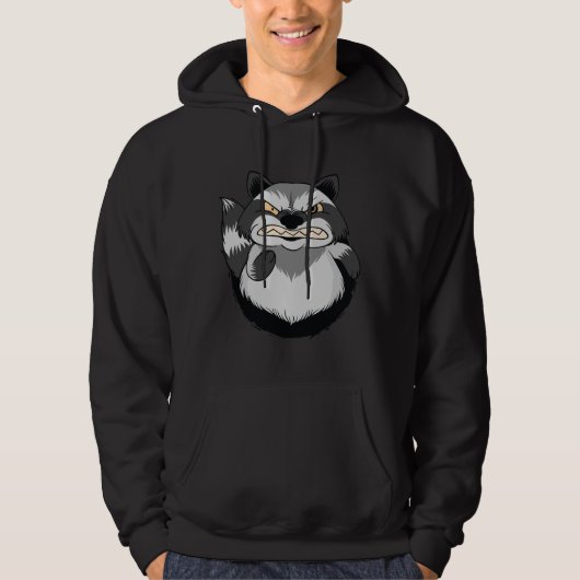 Angry Raccoon Hoodie (Vorderseite)