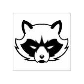 Angry Raccoon Logo Gummistempel (Prägung)
