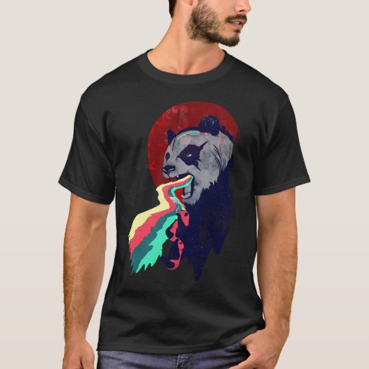 Angry Rainbow Panda T-Shirt (Vorderseite)