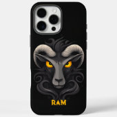 Angry Ram Black Case-Mate iPhone Hülle (Rückseite)