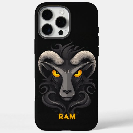 Angry Ram Black Case-Mate iPhone Hülle (Rückseite)