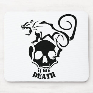 Angry Rat auf einem bösen Schädel Mousepad