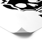 Angry Rat auf einem bösen Schädel Poster (Ecke)