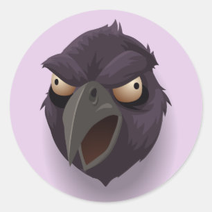 Angry Raven Aufkleber