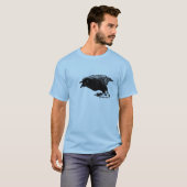 Angry Raven in Black Pick Your Background T-Shirt (Vorne ganz)