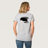 Angry Raven in Black Pick Your Background T-Shirt (Rückseite Vollansicht)
