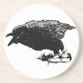 Angry Raven in Black Pick Your Background Untersetzer (Vorne)
