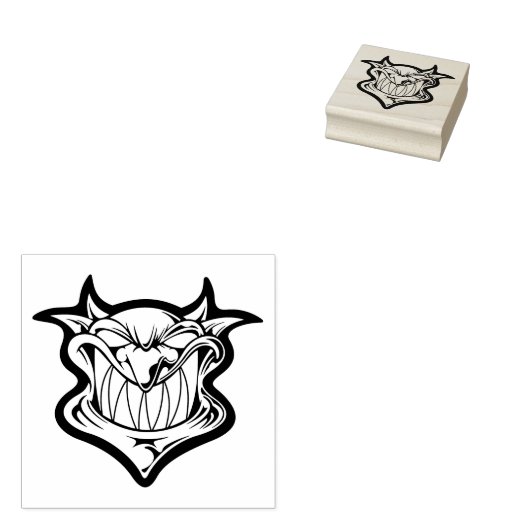 Angry Red Devil Gummistempel (Stempel)