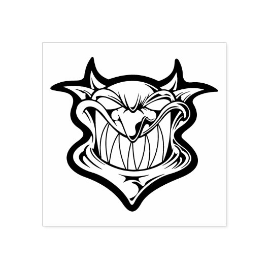 Angry Red Devil Gummistempel (Prägung)