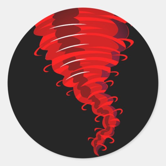 Angry Red Twister Tornado Stickers (Vorderseite)